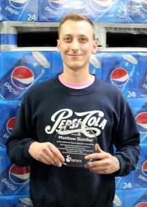 Max Sixkiller is the most recent winner of the Corwin Beverage Company Core Values Award.